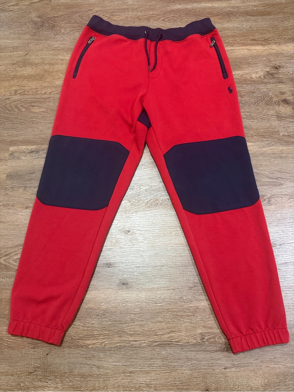 Polo Ralph Lauren RL67 Tech Fleece Jogger Sweatpants Red Navy Men’s Large